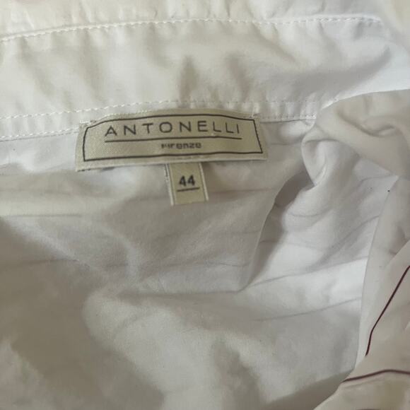 Antonelli Boxy Oversize Button Up Shirt Size 44 US 8 Made in Italy - Picture 11 of 14